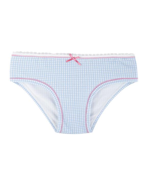 Little girl briefs with checkered print