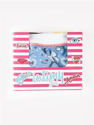 Little girl briefs with prints