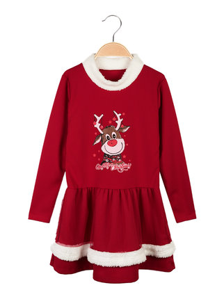 Little girl Christmas dress with tulle