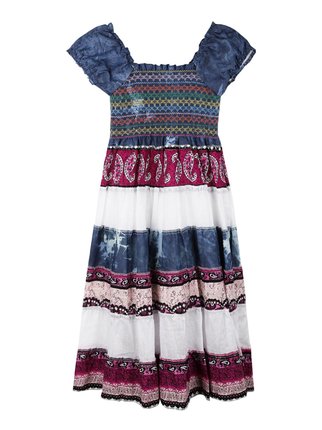 Little girl dress with puff sleeves