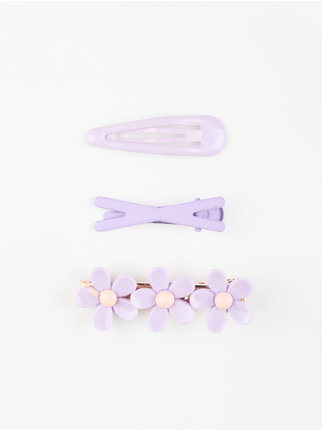 Little girl hair clips with decorations