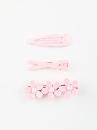 Little girl hair clips with decorations