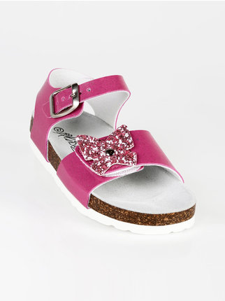 Little girl sandals with ankle strap