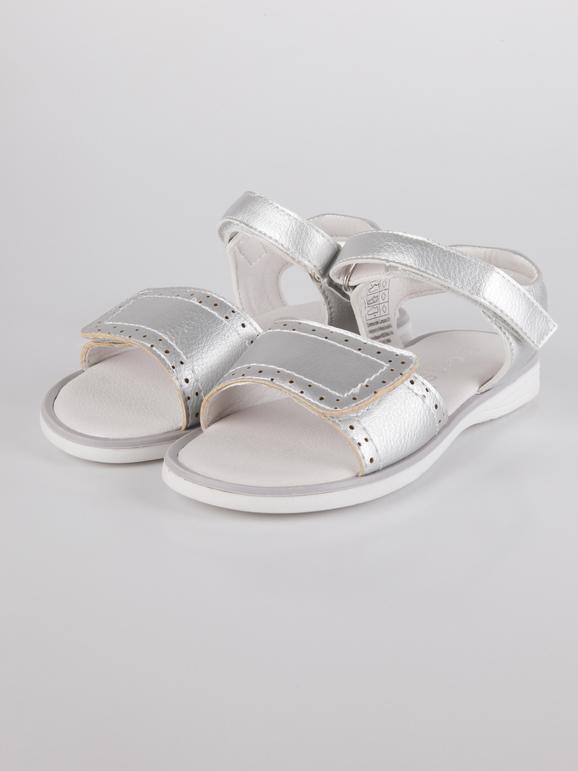 Little girl silver sandals