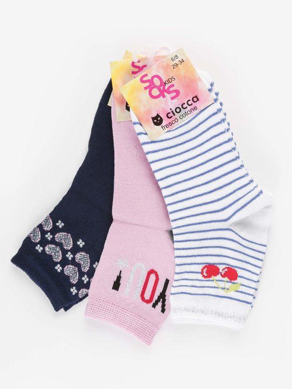 Little girl socks 3 pairs pack