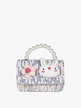 Little girl's handbag with pearls and patches