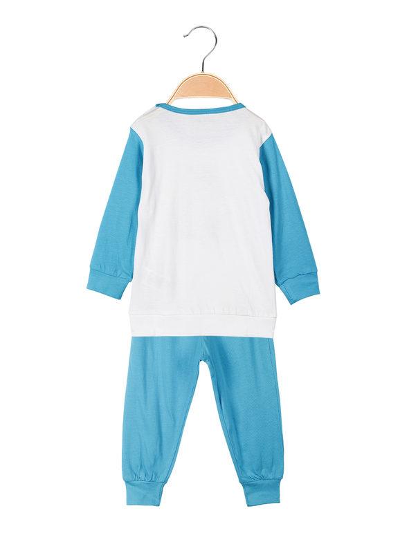 Long 2-piece baby pajamas in cotton