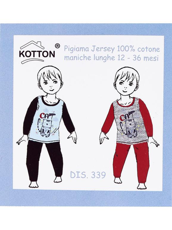 Long 2-piece cotton baby pajamas