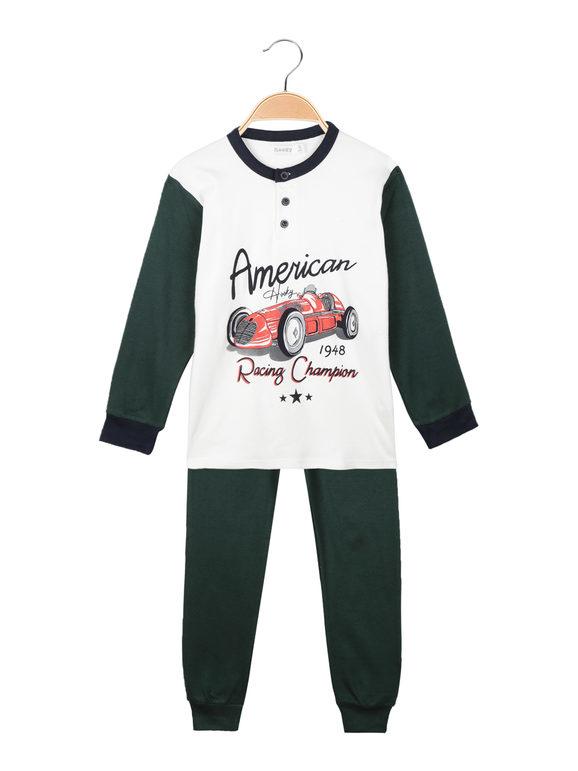 Long baby pajamas with buttons