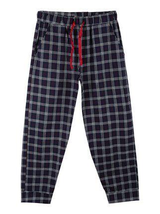 Long baby pajamas with checked trousers