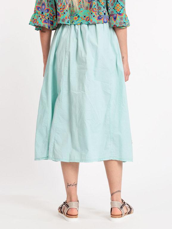 Long cotton skirt with buttons