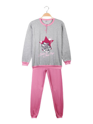Long fleece pajamas for girls