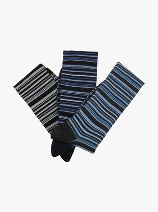 Long men's socks in warm cotton. Pack of 3 pairs
