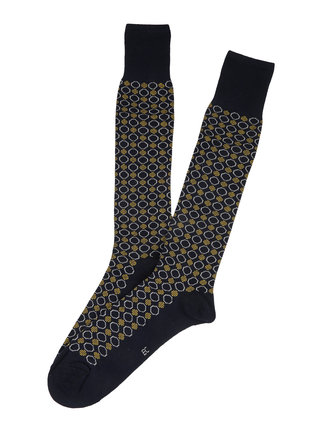 Long men's socks in warm cotton with prints