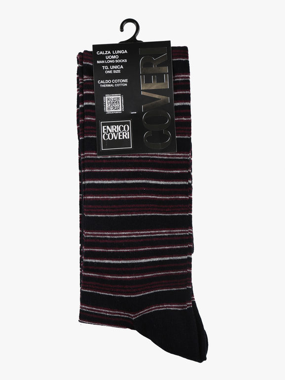 Long men's socks in warm cotton