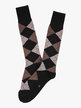 Long men's socks with diamond pattern
