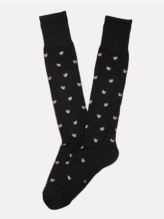 Long men's socks with print