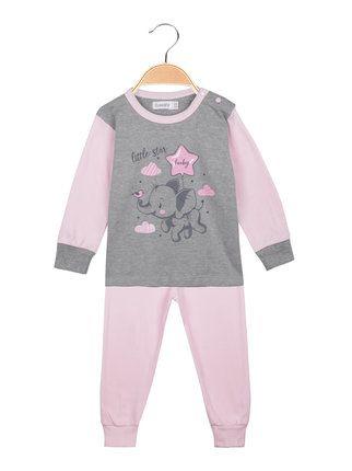 Long pajamas for baby girl with prints