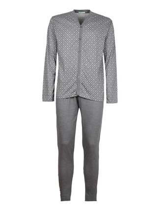 Long pajamas for men with buttons