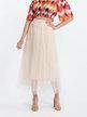 Long skirt in pleated tulle