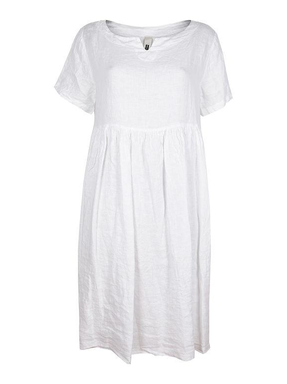 Long sleeved linen dress