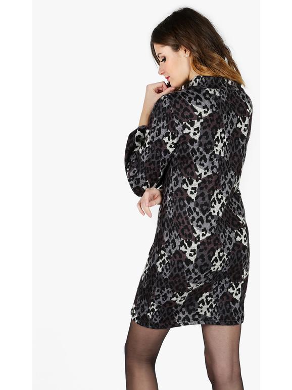 Long-sleeved spotted dress