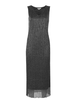 Long sleeveless women's dress with V-neck