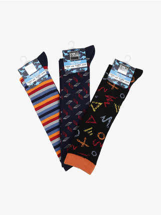 Long socks for children, pack of 3 pairs