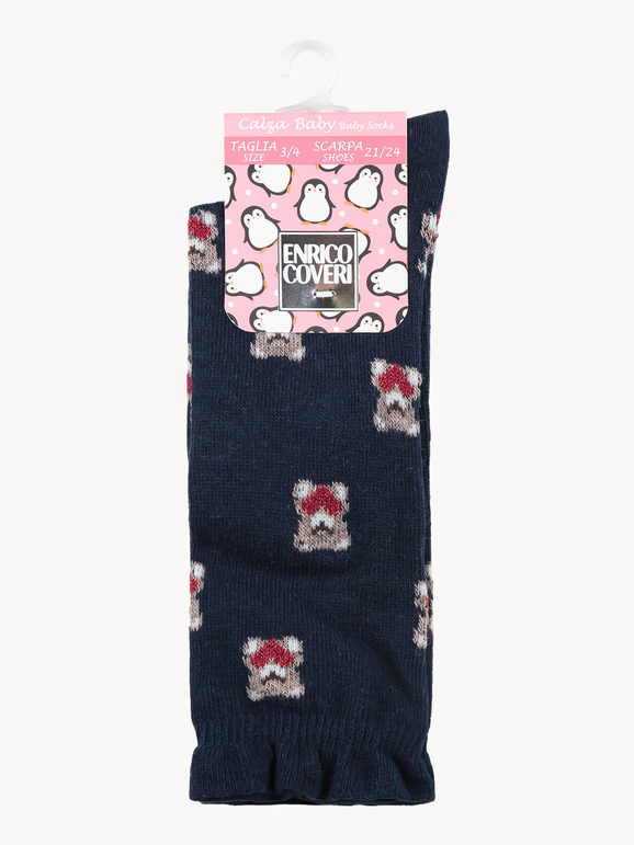 Long socks for girls with print