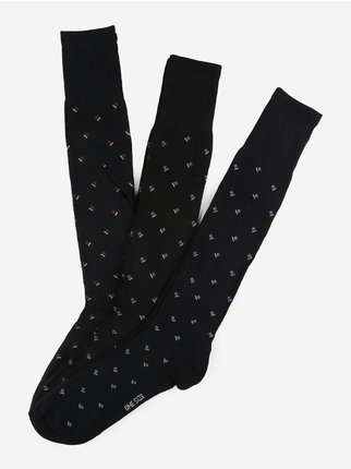 Long socks for men, pack of 3 pairs