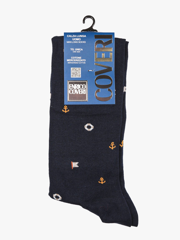 Long socks for men with prints