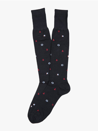 Long socks for men with prints