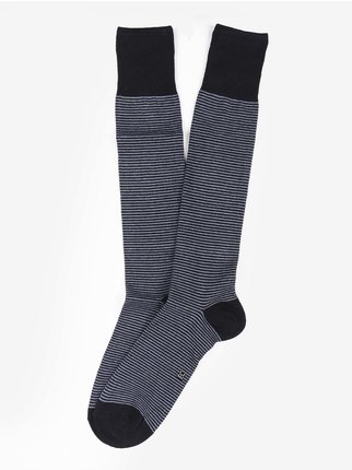 Long striped socks in warm cotton