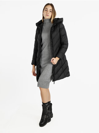 Long women's jacket with hood