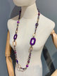 Long women's necklace with pearls