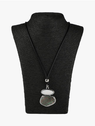 Long women's necklace with pendant