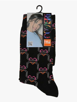 Long women's socks with prints