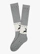 Long women's wool blend socks