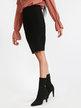 Longuette skirt with elastic waist