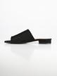 Low popped mules  black