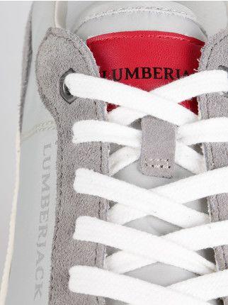 Low sneakers in suede and fabric  gray