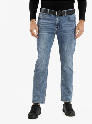 Low waist men's jeans