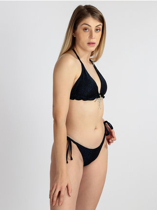 Lurex-Bikini-Badeanzug