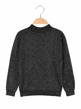 Lurex turtleneck sweater for girls