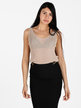 Lurex women's top with V-neck