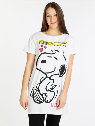 Mafalda e Snoopy  Maxi t-shirt donna manica corta