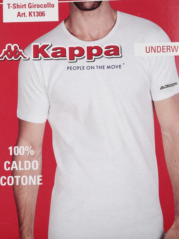 2 Pack T-shirt Uomo KAPPA Maglietta Intima Caldo Cotone Maglia Manica Lunga