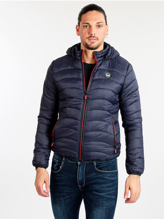 Man down jacket with hood