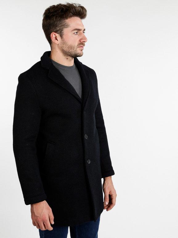 Manteau homme en laine mélangée