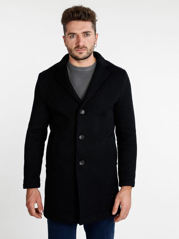 Manteau homme en laine mélangée